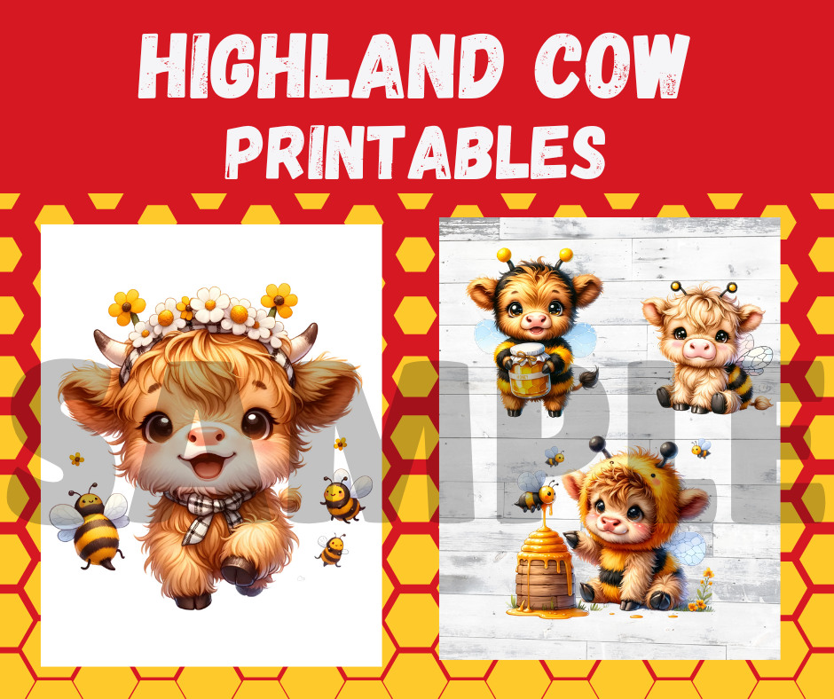 Highland Cow Printables The Ruffled Daisy Highland Cow Printables The Ruffled Daisy