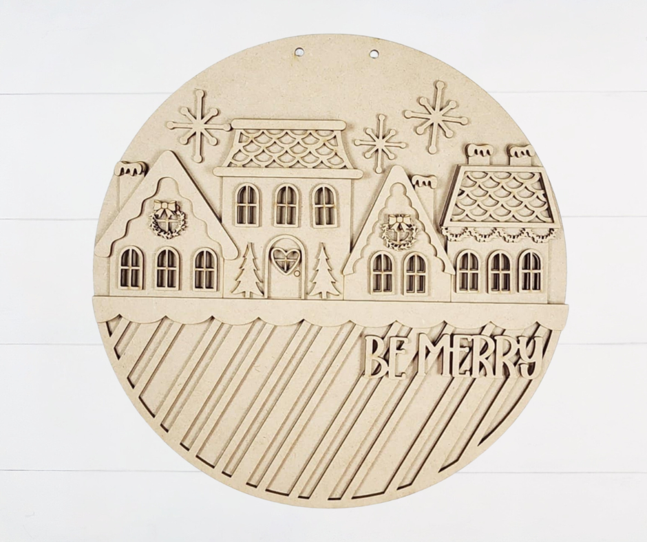 Be Merry Victorian Gingerbread Door Hanger