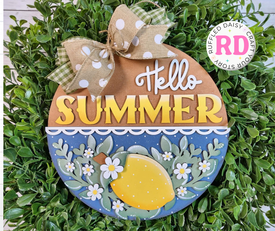 Hello Summer Round Hanger