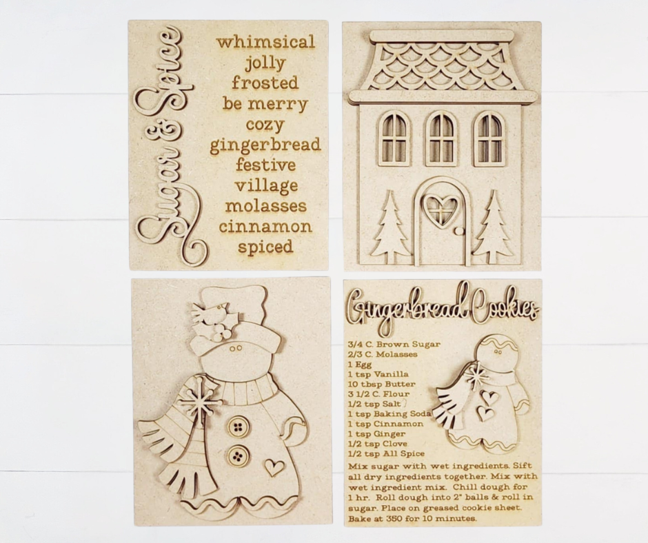 Victorian Gingerbread Sign Set
