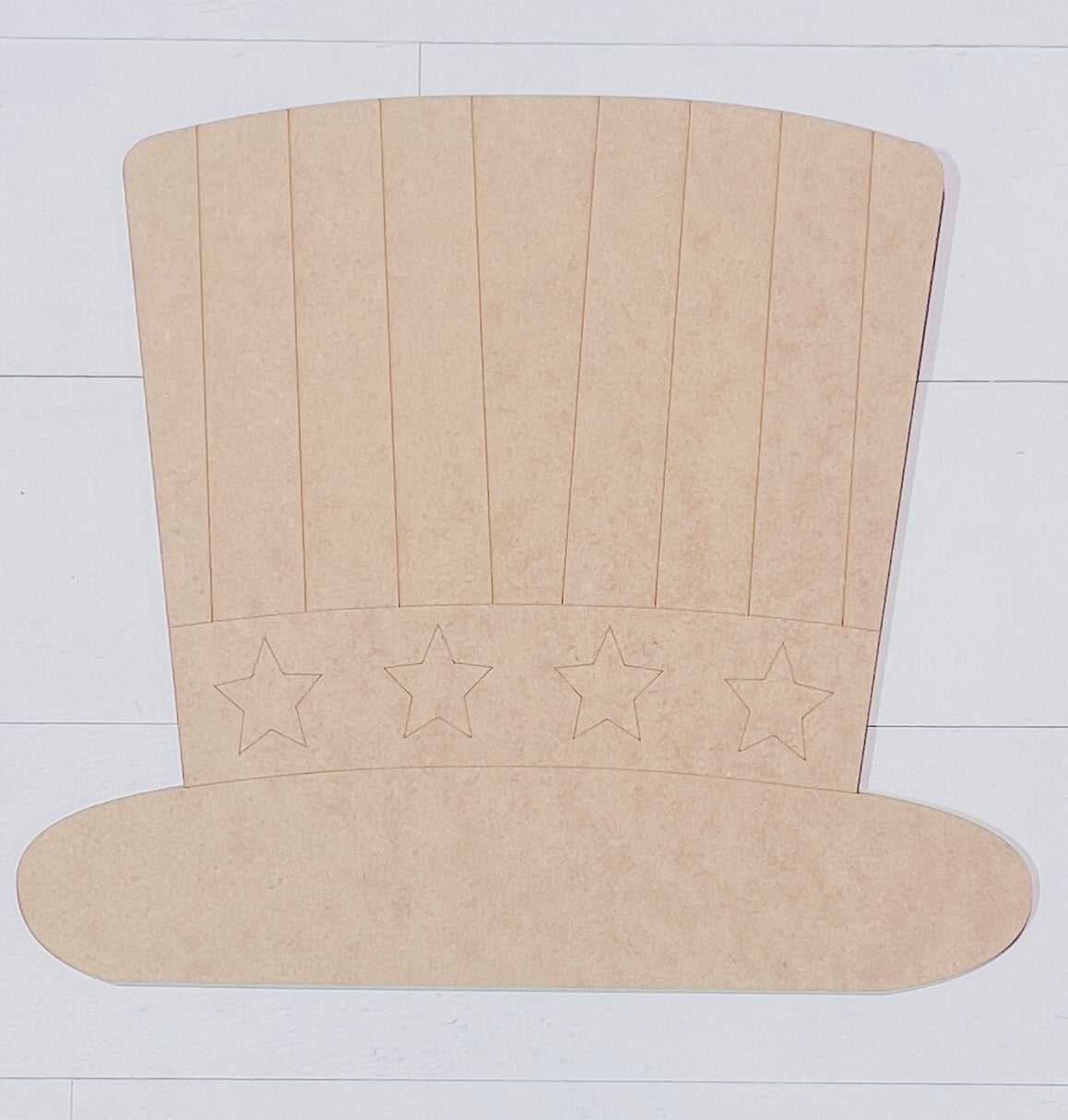 Patriotic Top Hat Cutout