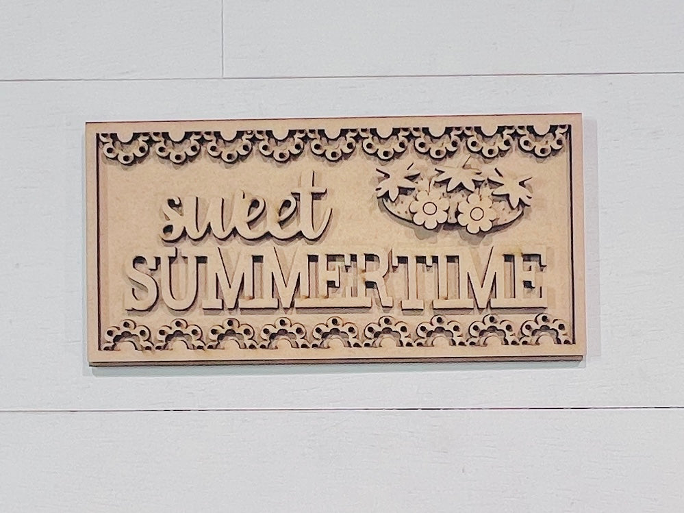 Sweet Summertime Mini Layered Sign