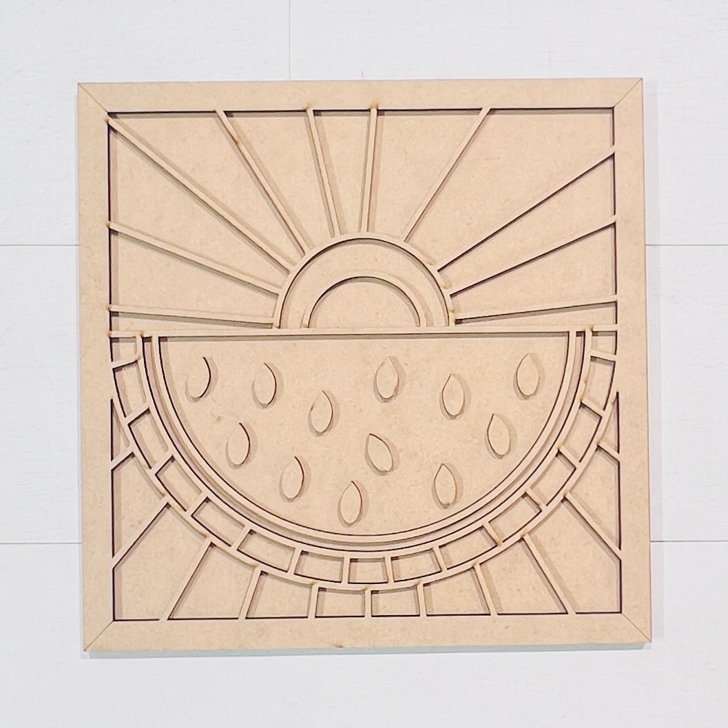 Watermelon Mosaic Sign Blank