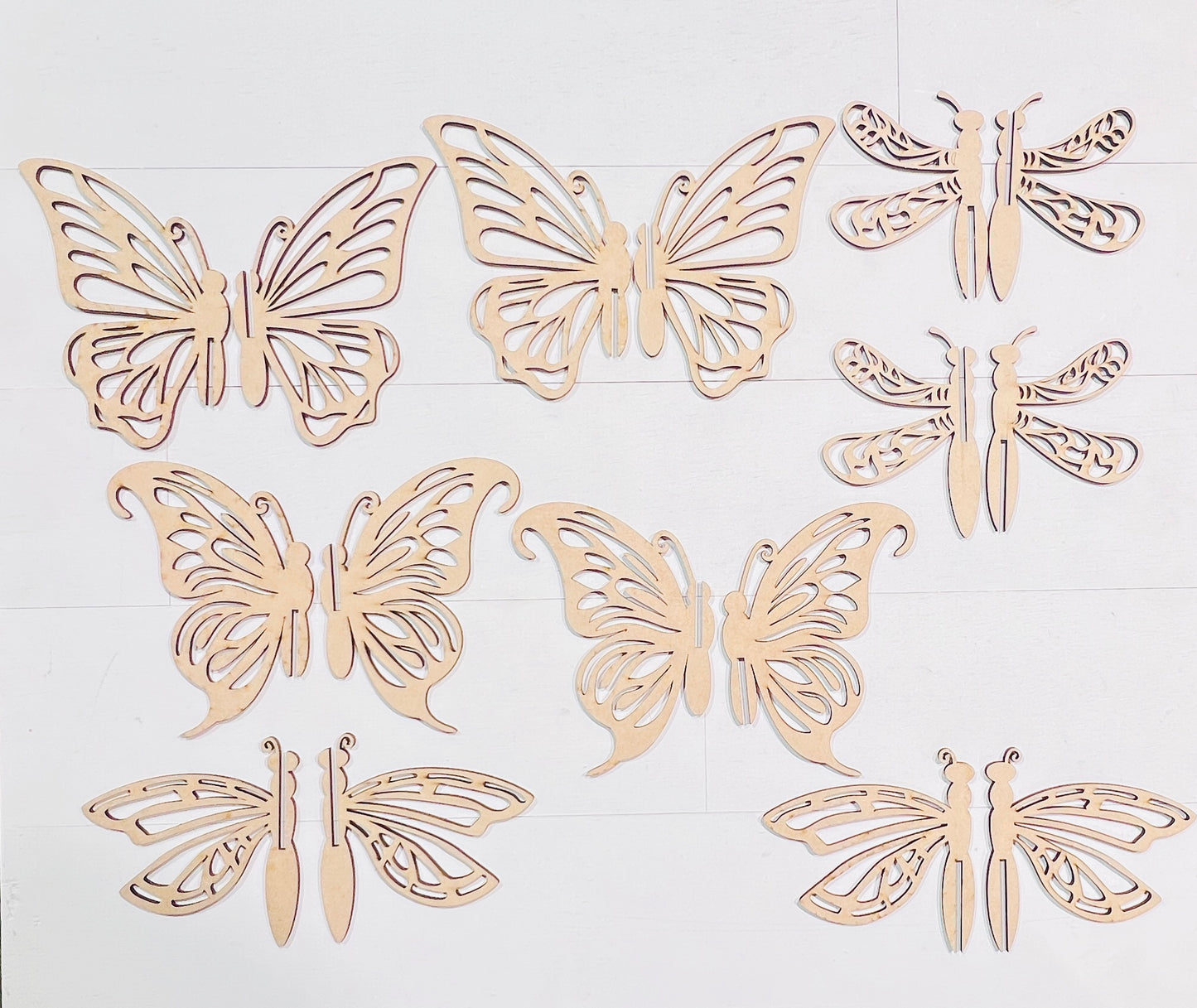 3D Butterflies and Dragonflies Set