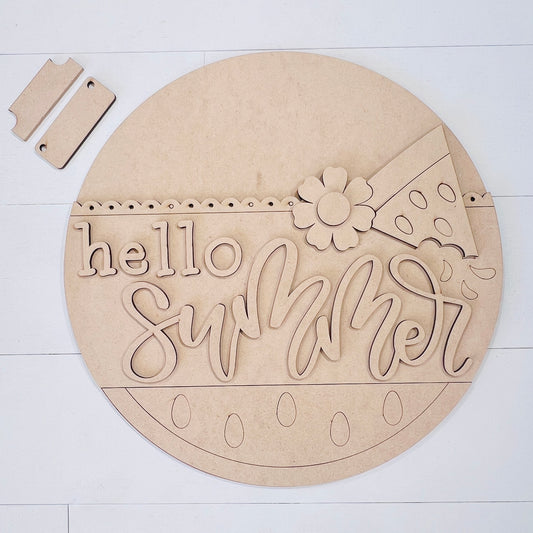 Hello Summer Watermelon/Daisy Round