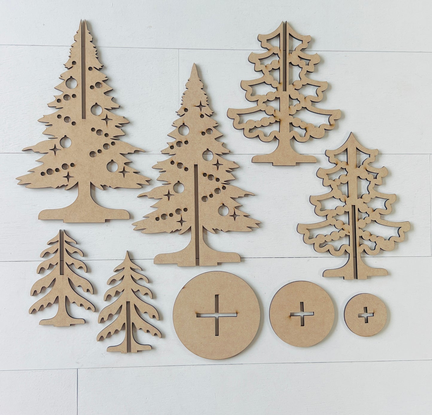 3D Woodland Tree Set