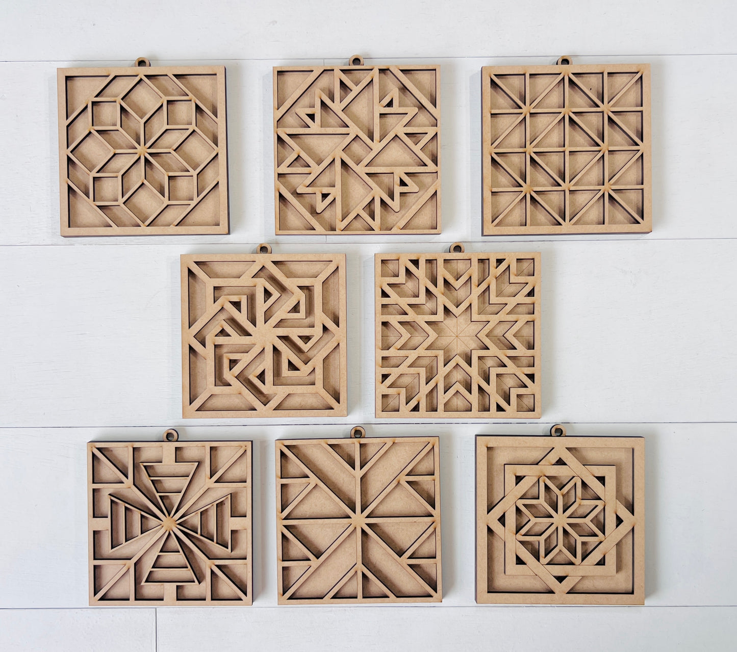 Geometric Quilt Block Ornament
