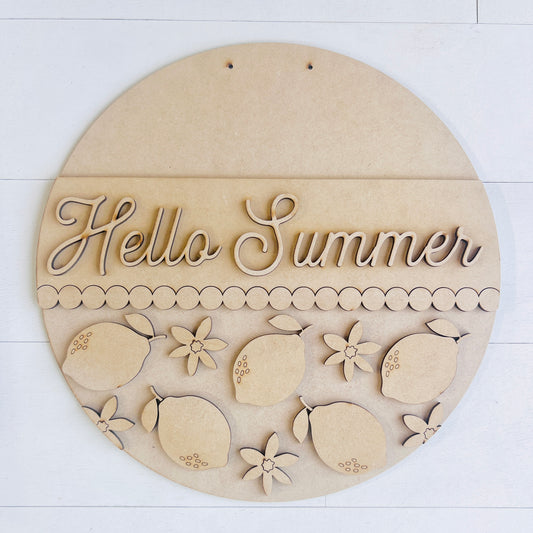 Hello Summer Lemon Round