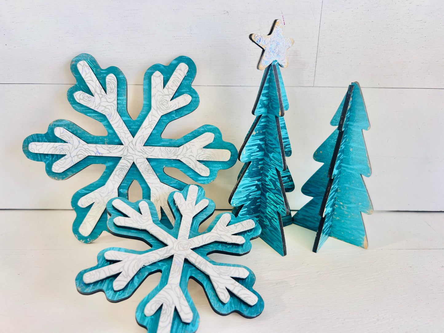 Winter Tree & Snowflake Set