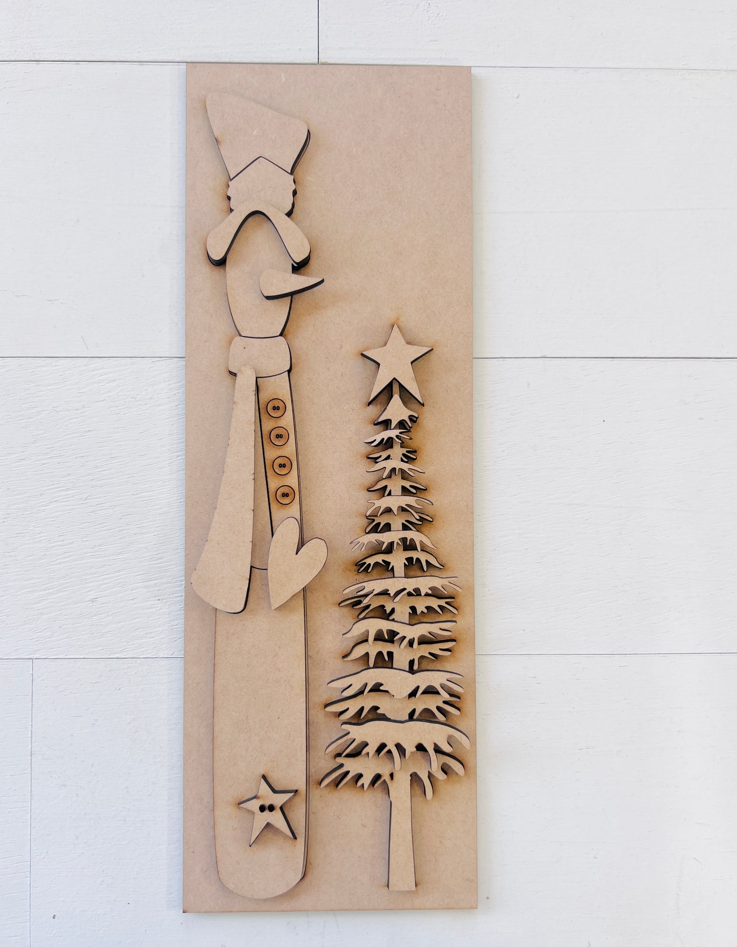 Primitive Snowman & Tree DIY Kit