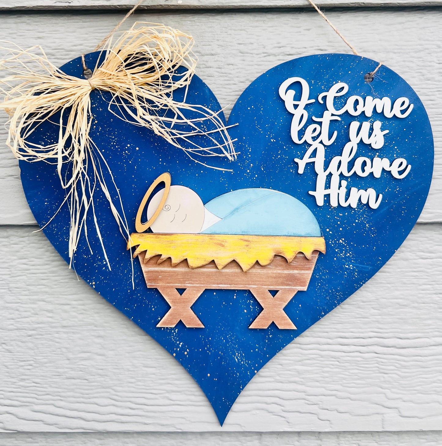 Oh Come Let Us Adore Him Door Hanger DIY KIT