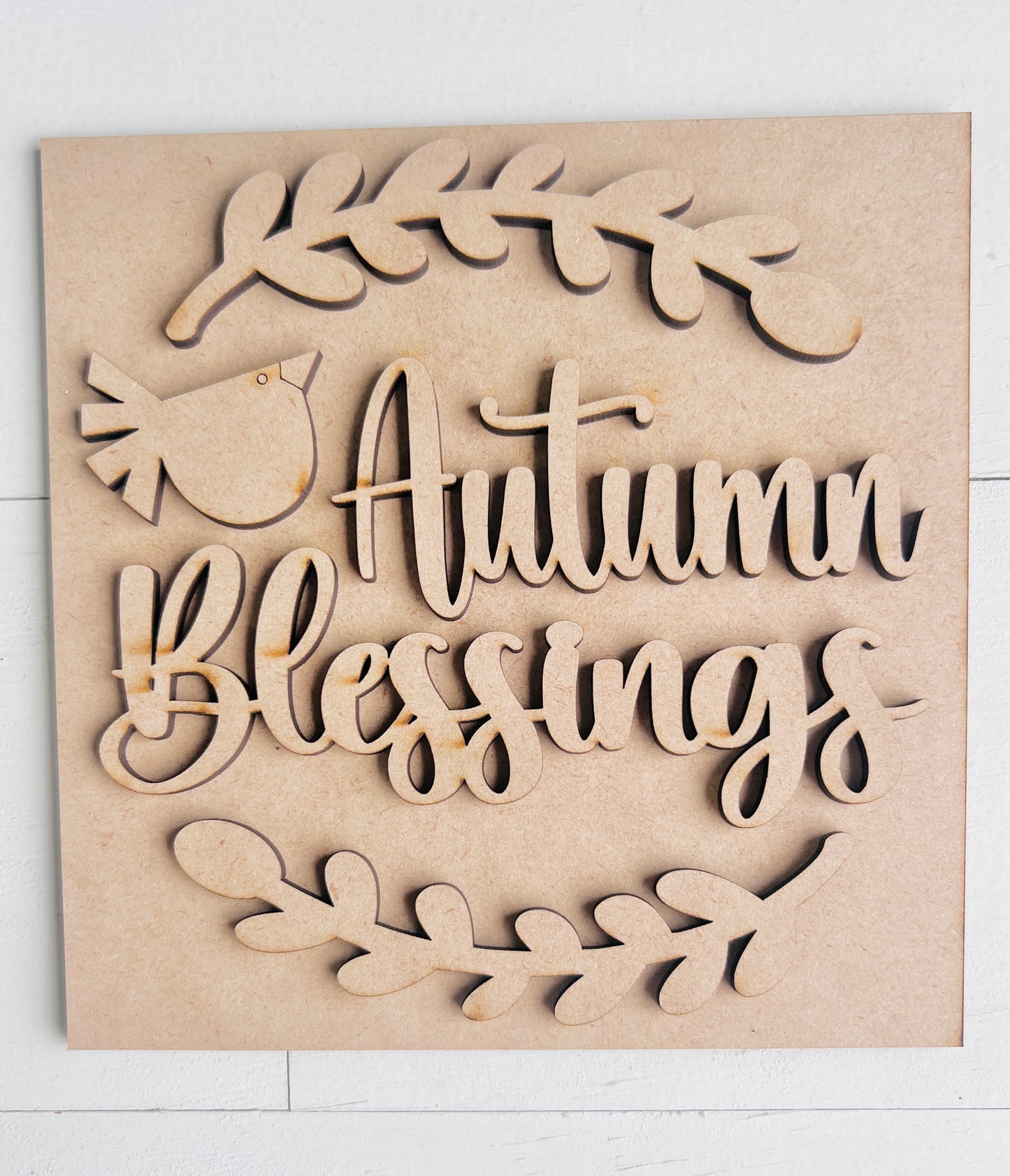 Autumn Blessings 6x6 Sign