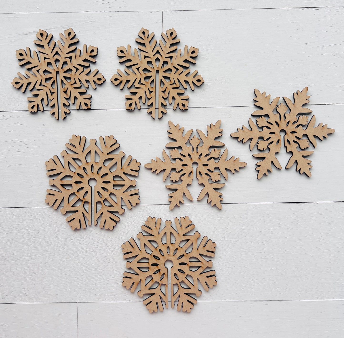3D Snowflake Shelf Sitters