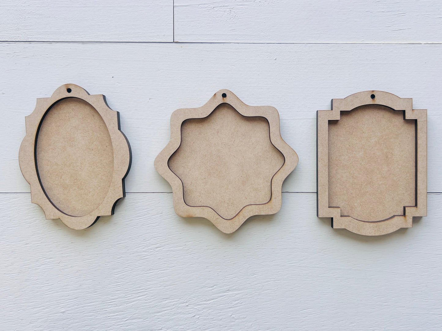 Bezel Frame Ornament Trio