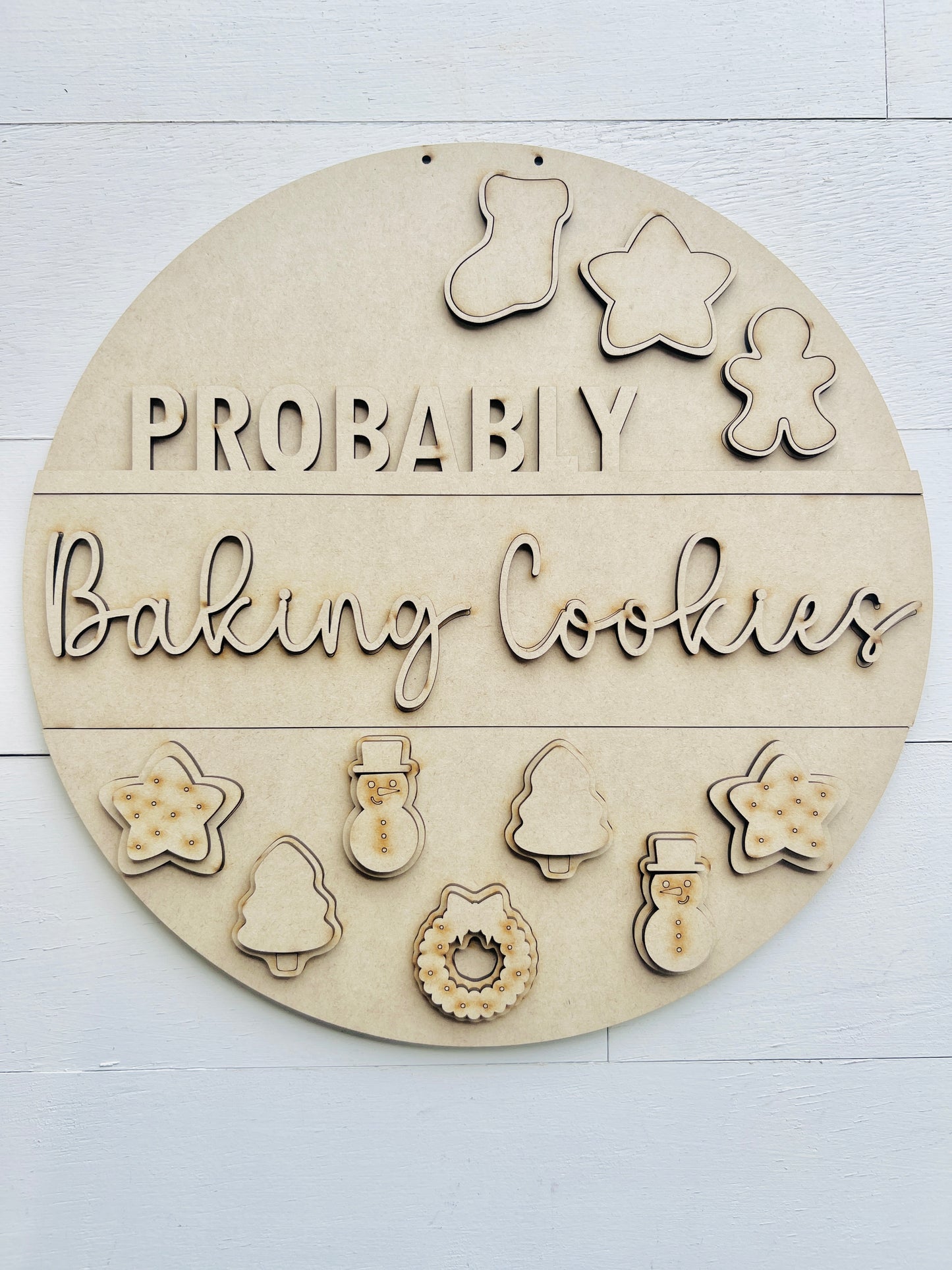 Probably Baking Cookies Door Hanger DIY KIT