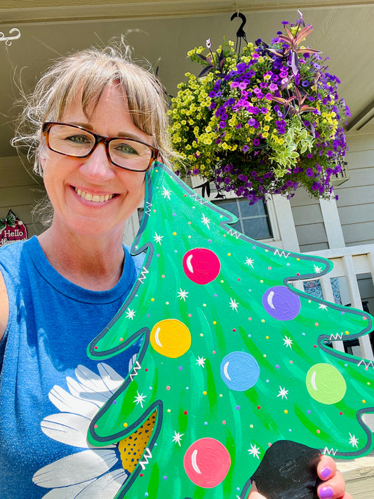 Christmas Tree Door Hanger BLANK