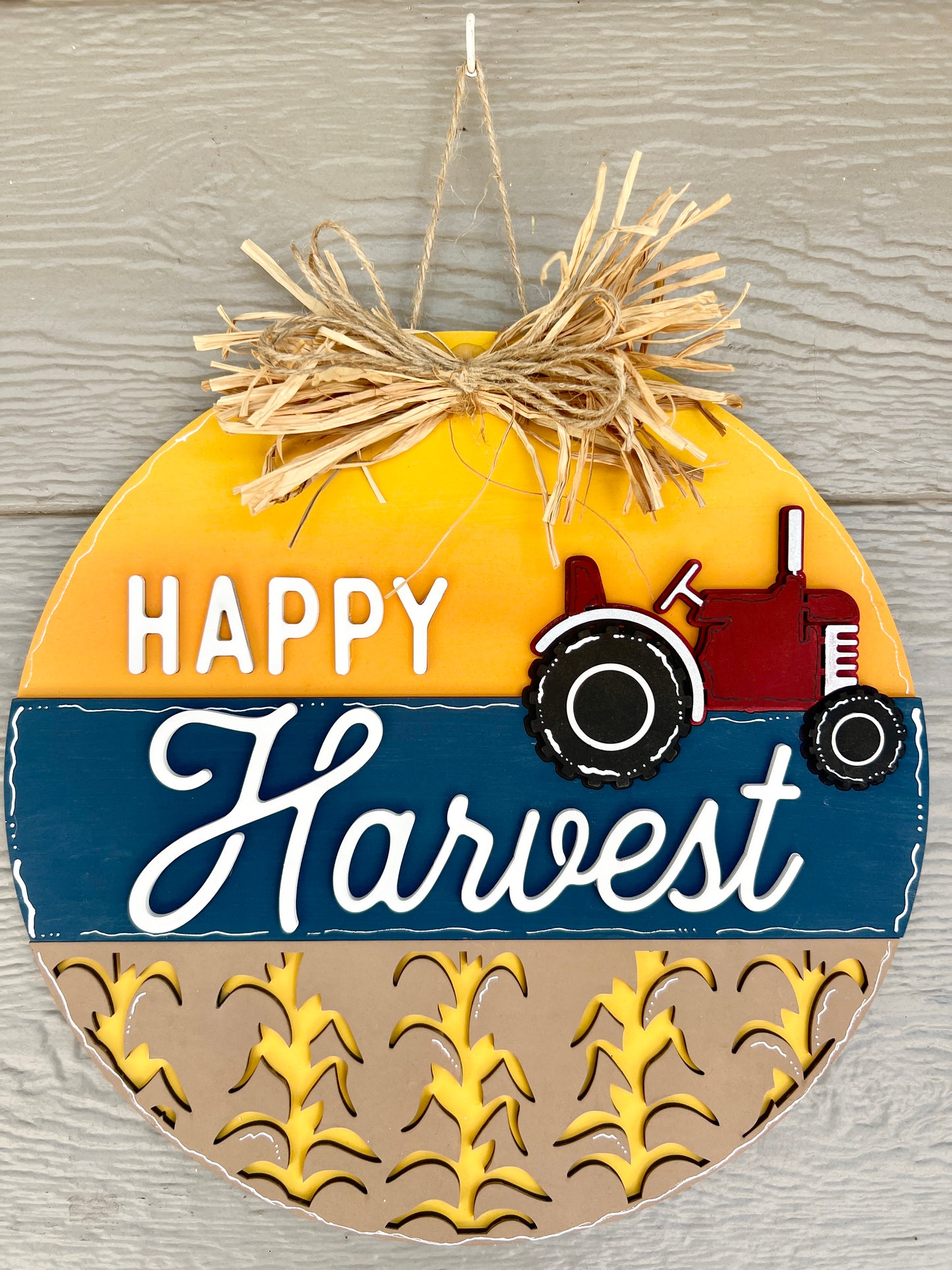 12" Happy Harvest Door Hanger DIY KIT