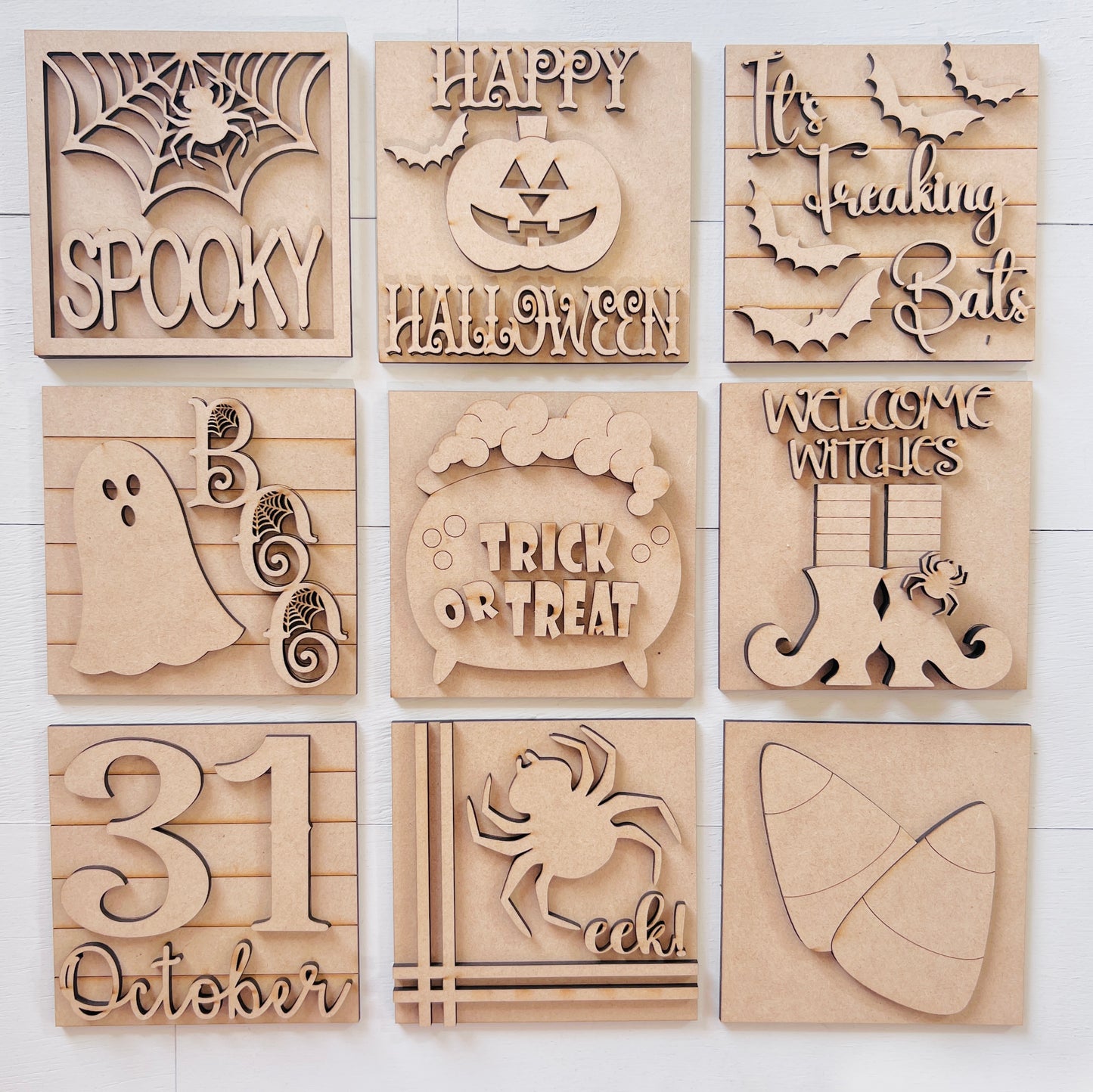 Halloween Sign Set Interchangeable DIY KIT