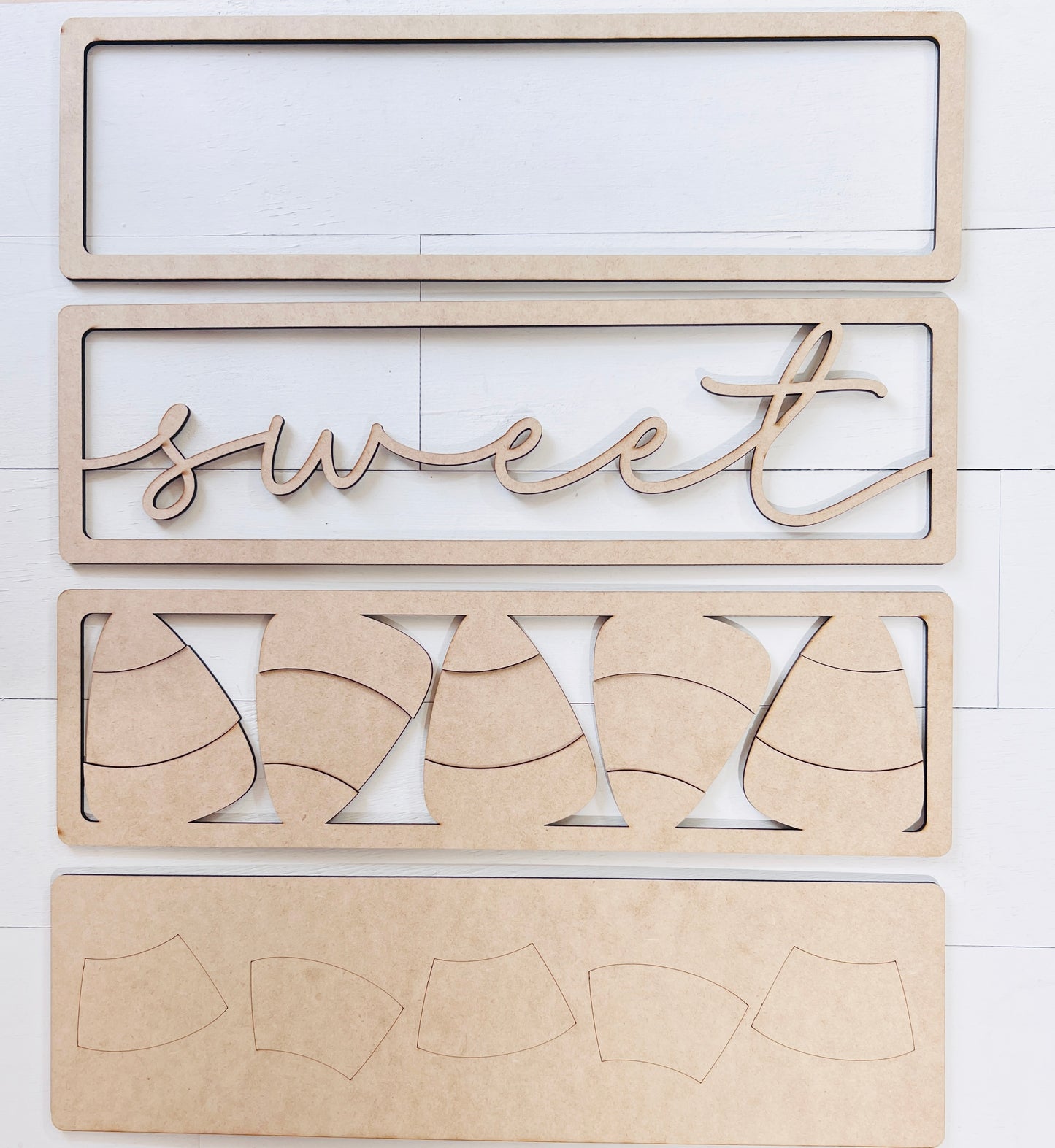 SWEET Candy Corn Layered Shelf Sitter DIY KIT