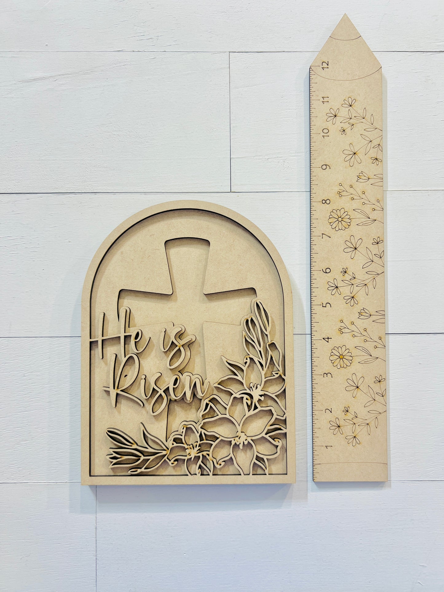 He Is Risen Layered Arch Sign