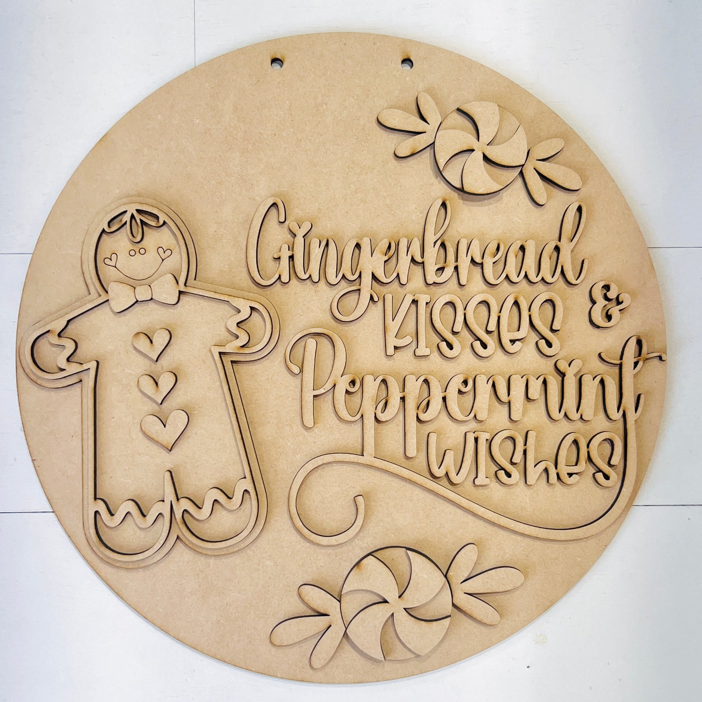 Gingerbread Kisses Door Round DIY Kit