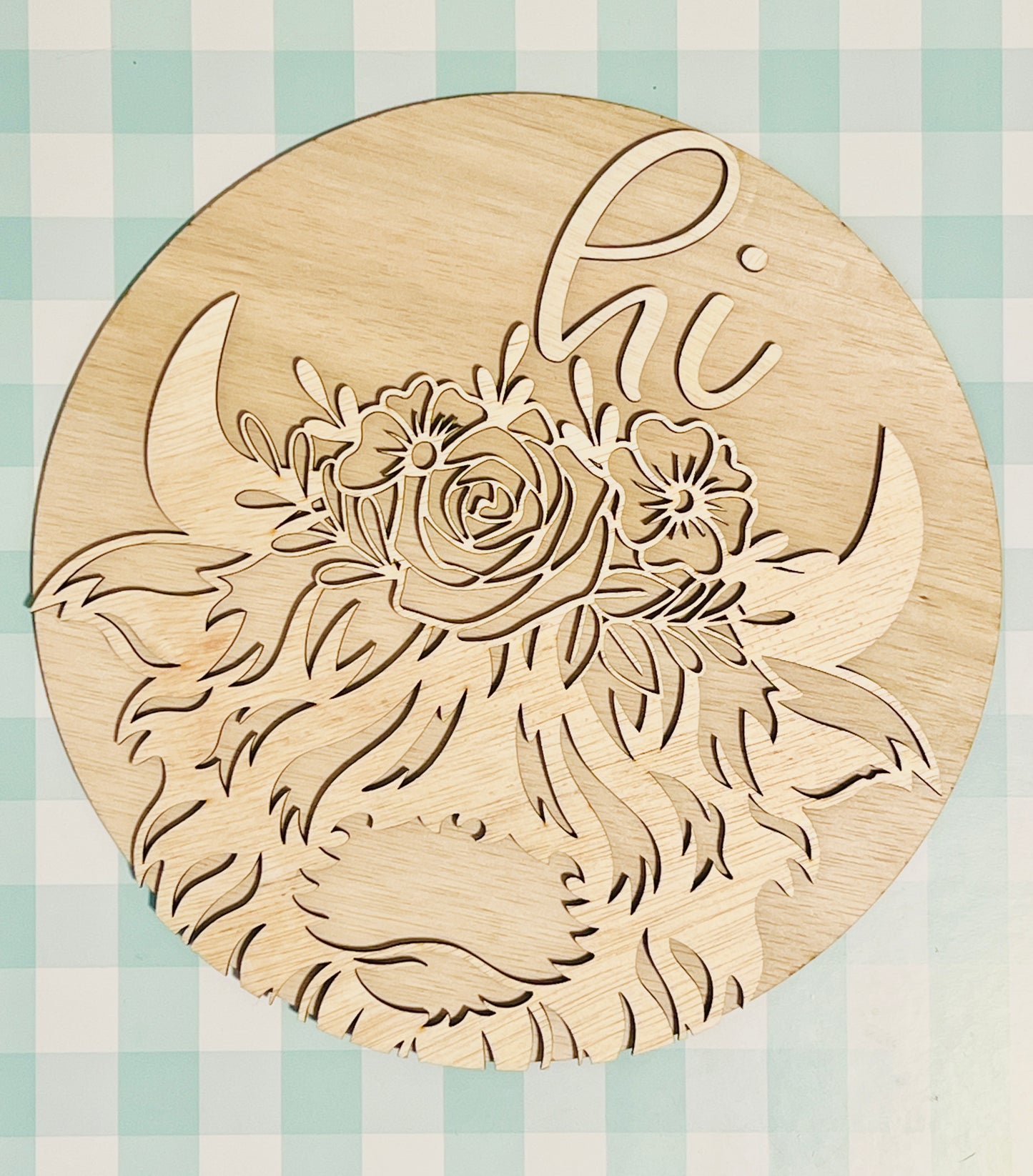 Highland Cow Door Hanger DIY KIT