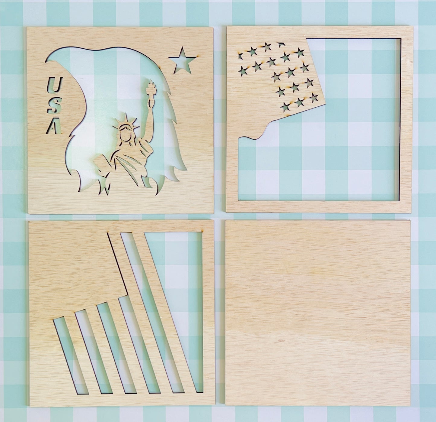 Patriotic Statue of Liberty Layered Shelf Sitter DIY KIT