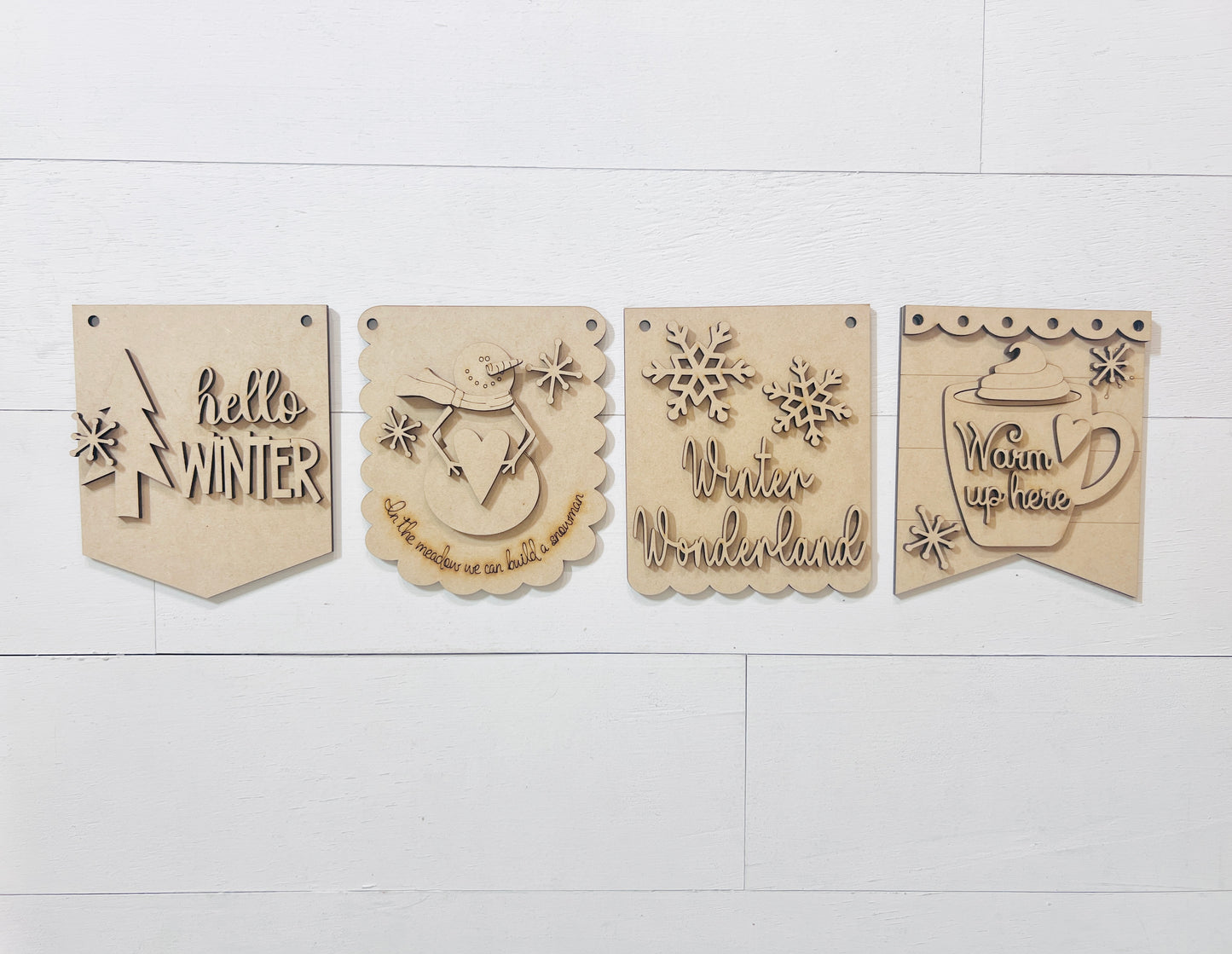 Winter Wonderland Banner Blanks