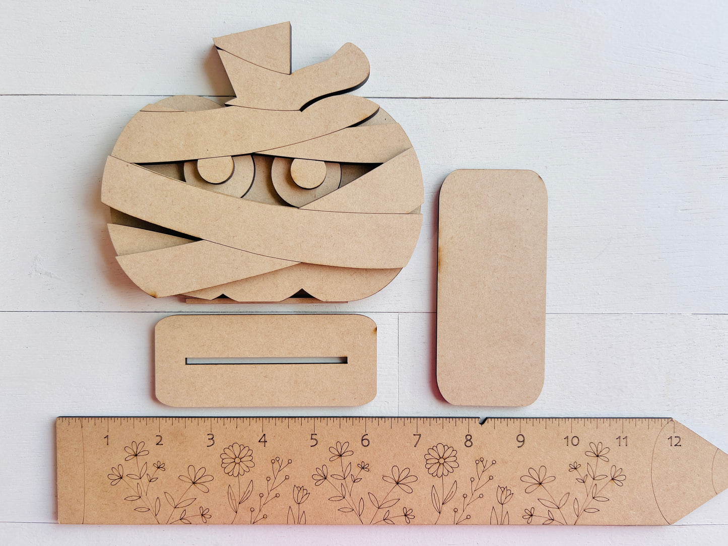 Mummy Pumpkin Shelf Sitter Blank