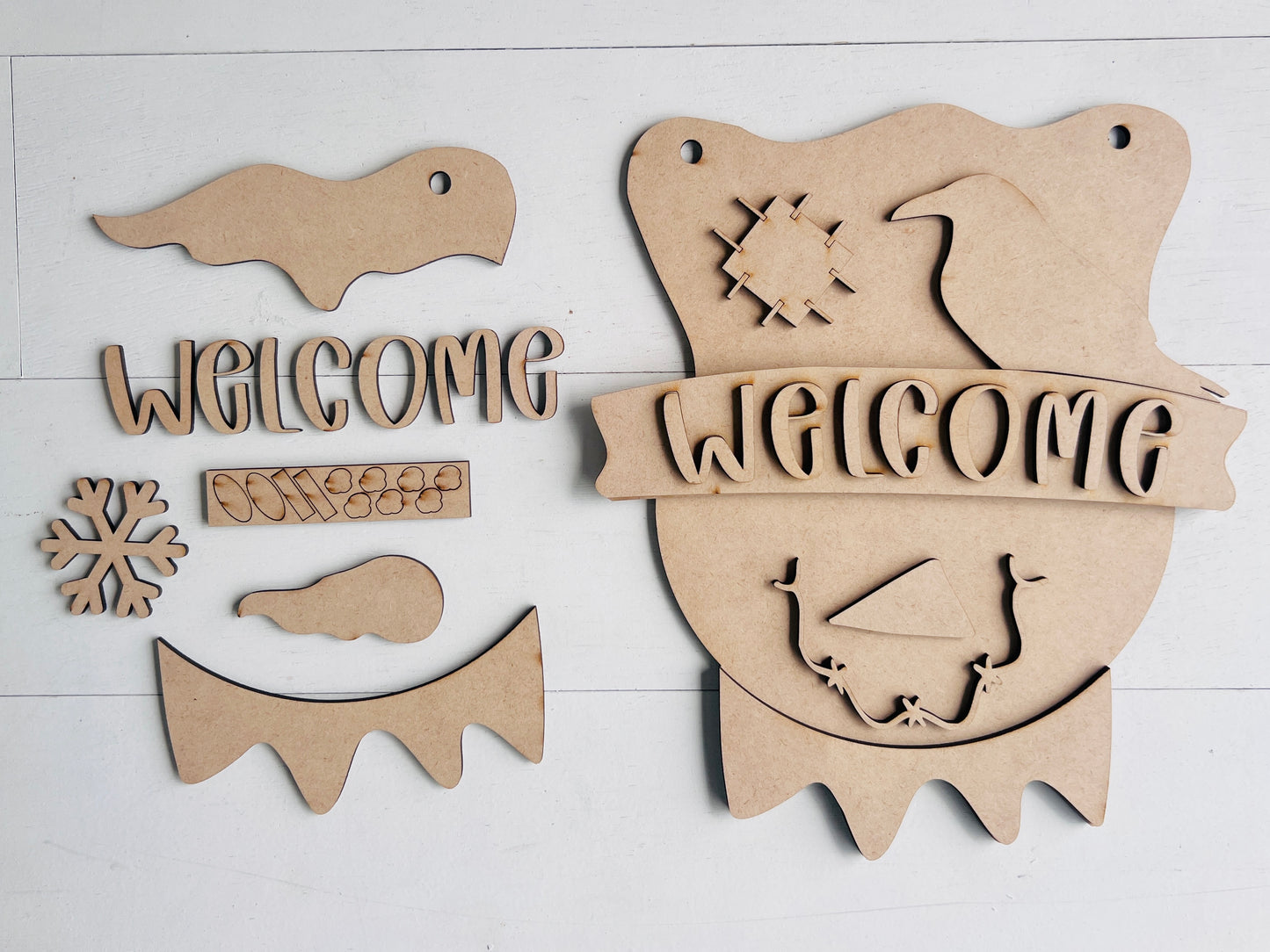 Reversible Scarecrow/Snowman Hanger Blank
