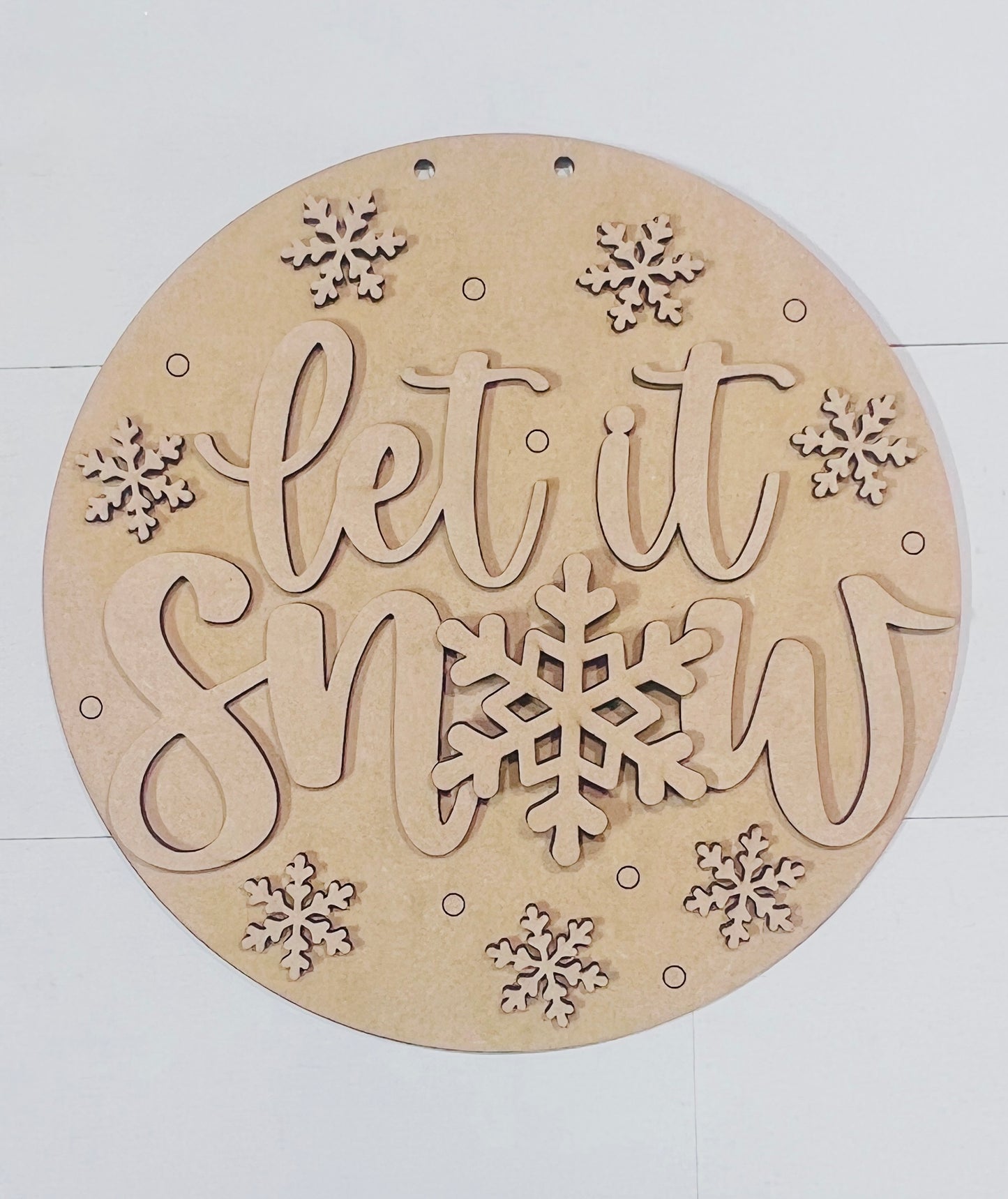 Let It Snow Round Blank - 135
