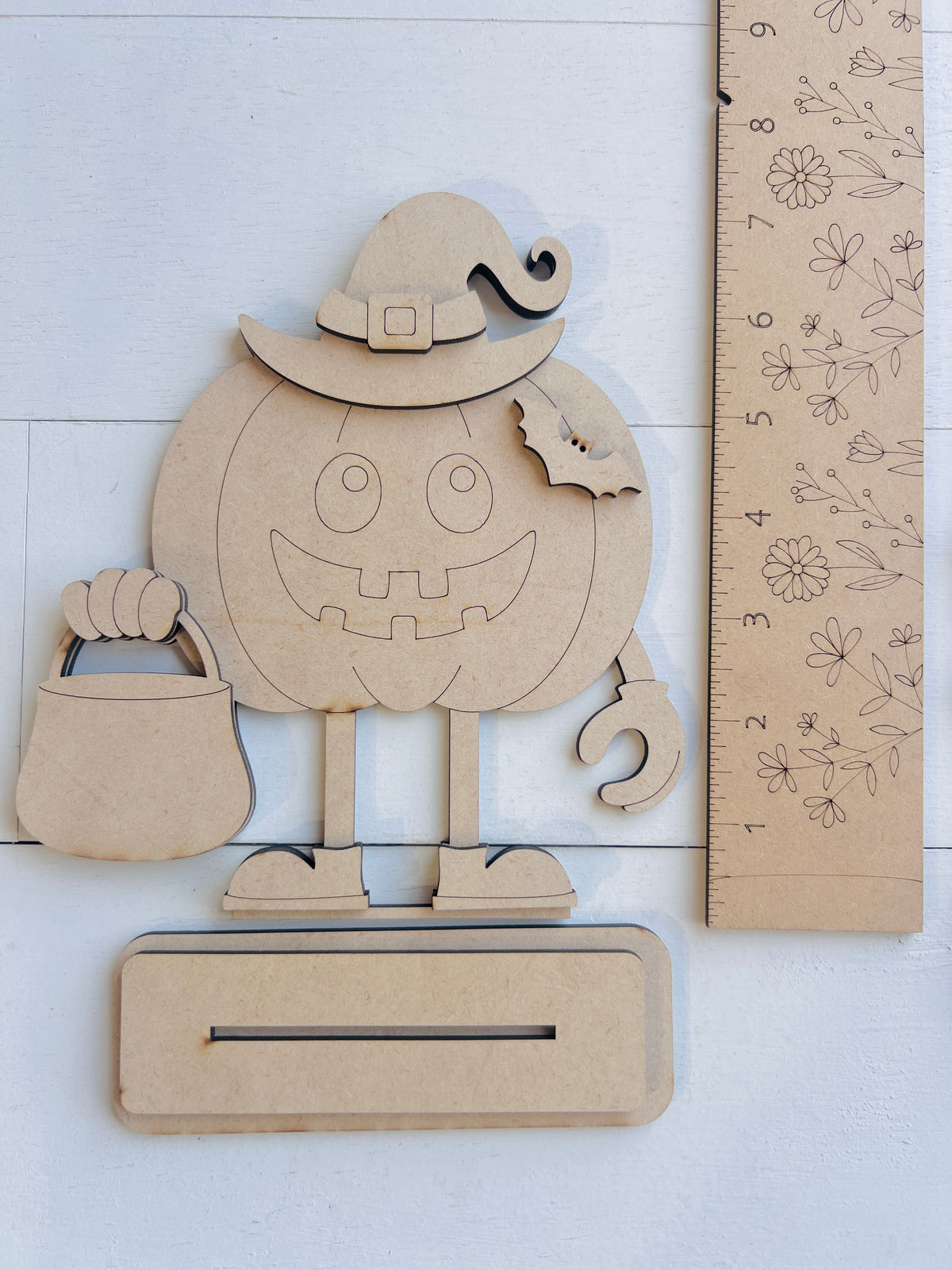 Trick or Treat Pumpkin Shelf Sitter
