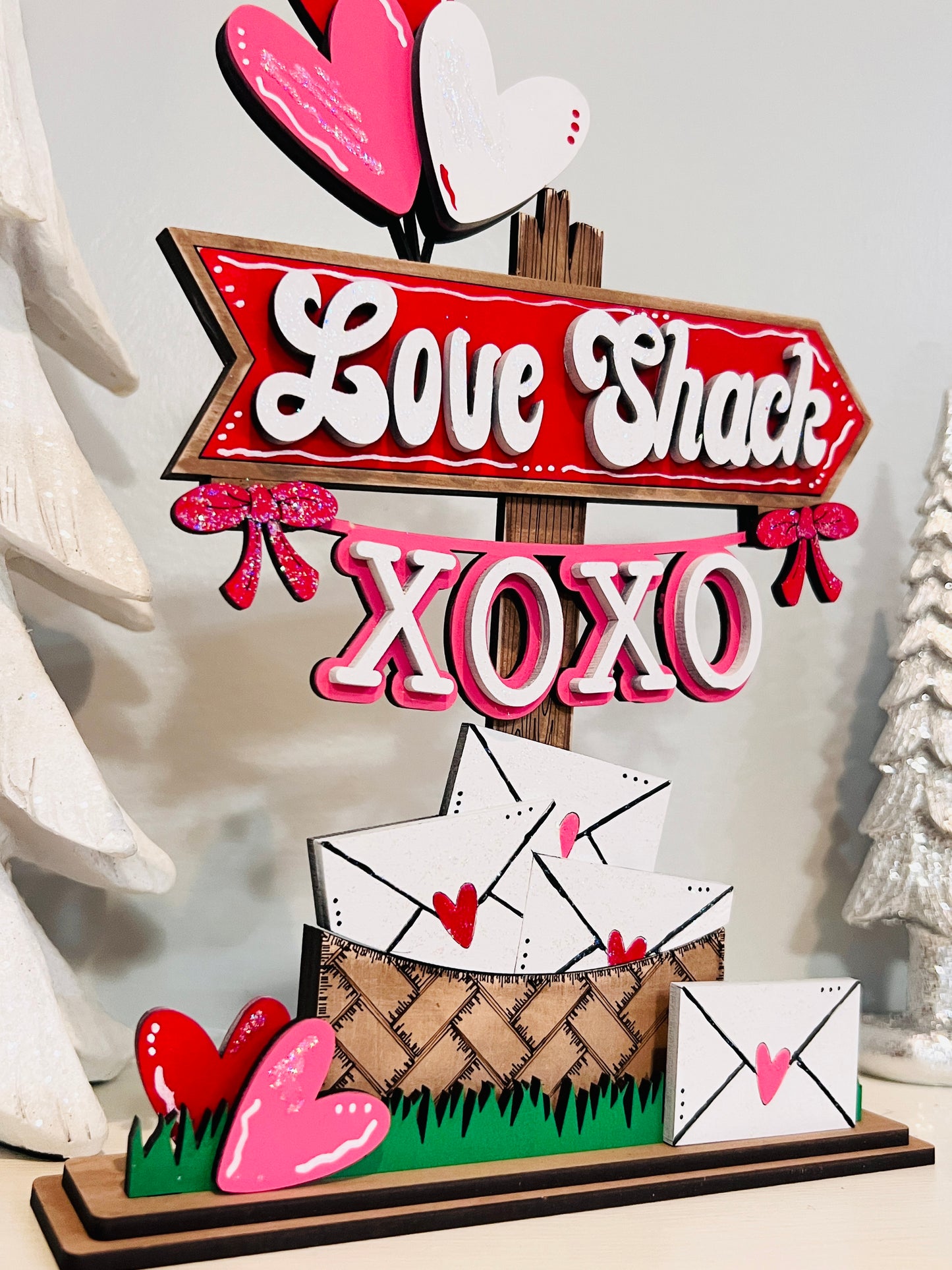Love Shack Picket Fence Post Insert
