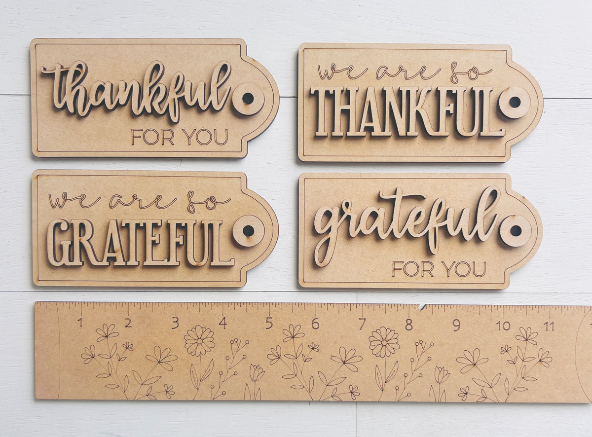 Thankful & Grateful Gift Tags (Set of 4)