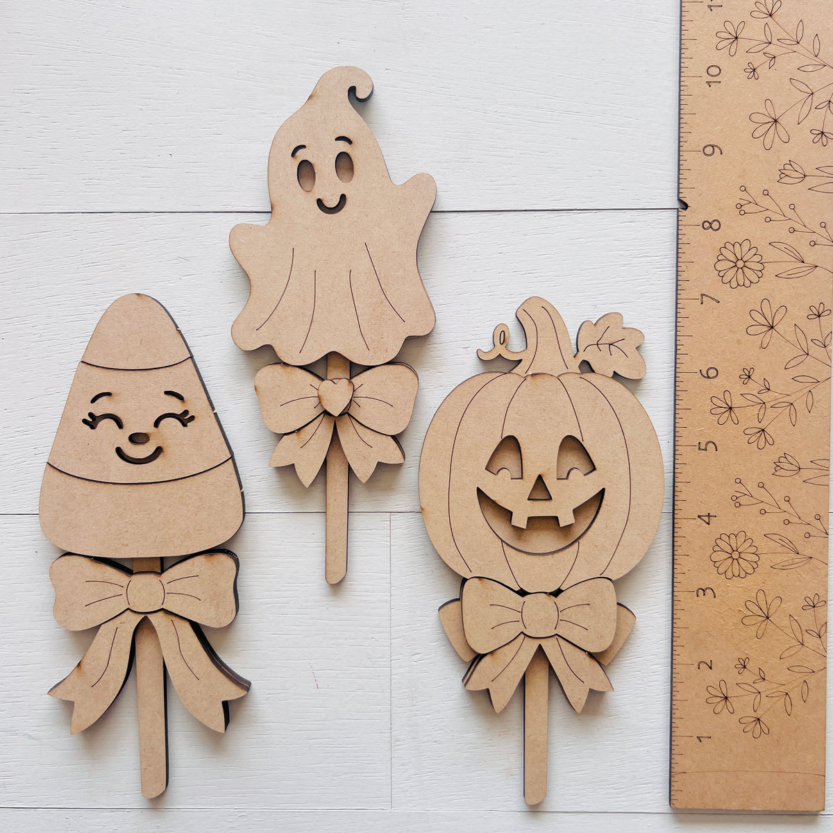 Halloween Lollipops: Candy Corn, Ghost & Pumpkin (Set of 3)