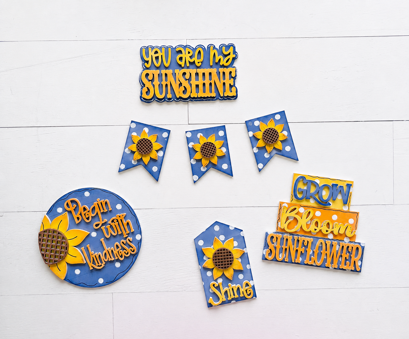 Sunflower Tiered Tray Set