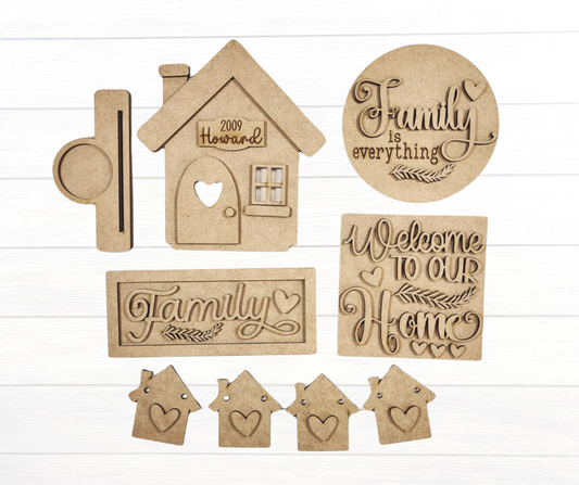 Family Decor Set DIY BLANK