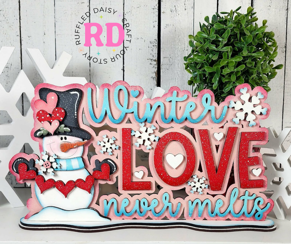 Winter Love Word Art - 477