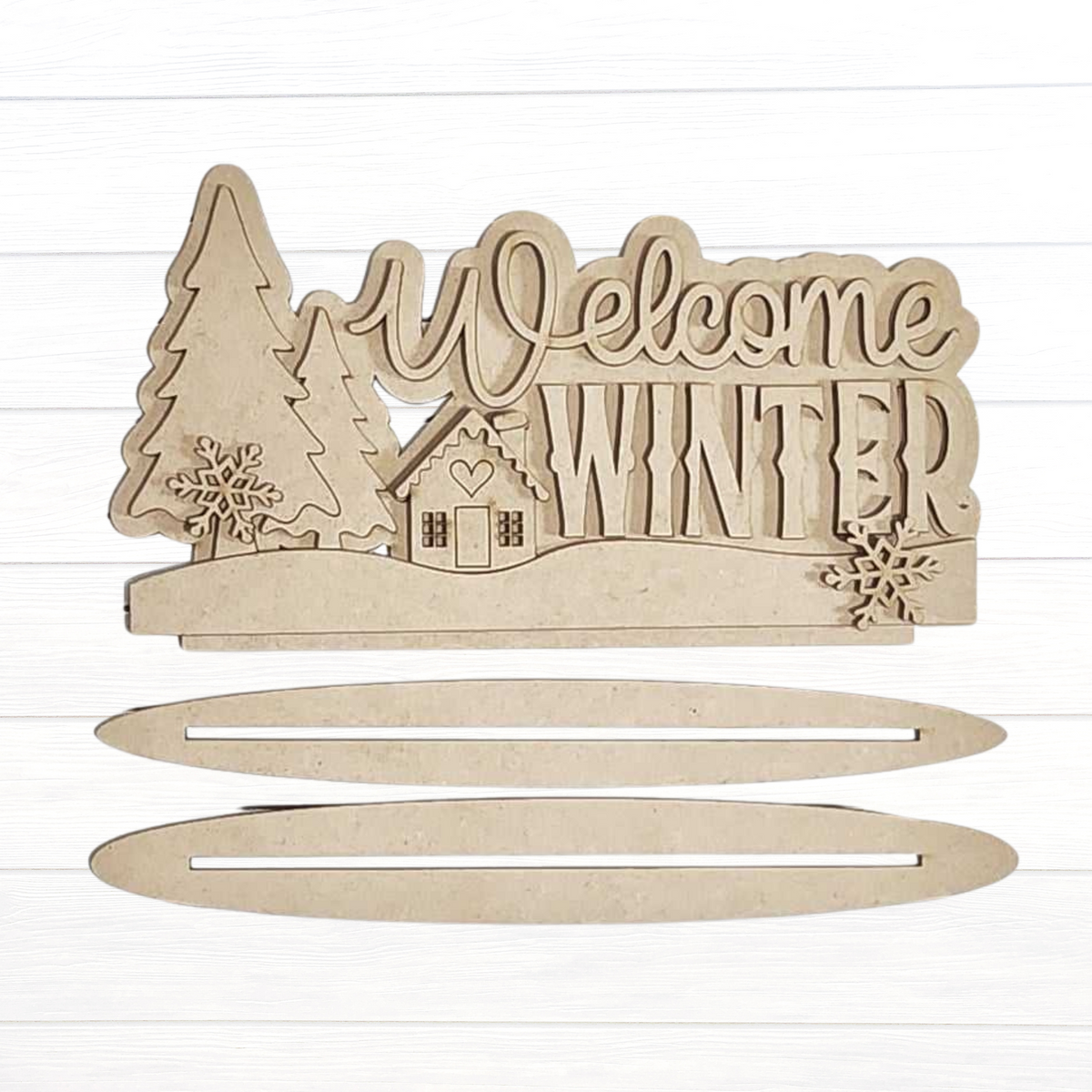 Welcome Winter Shelf Sitter WOOD BLANK