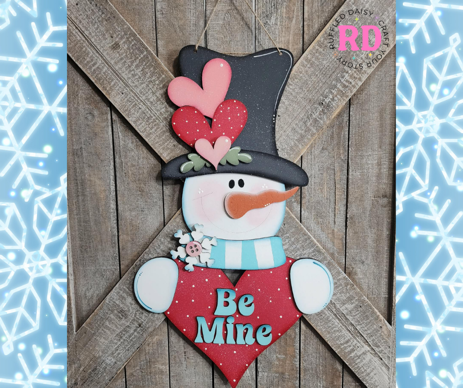 Valentine Snowman Door Hanger