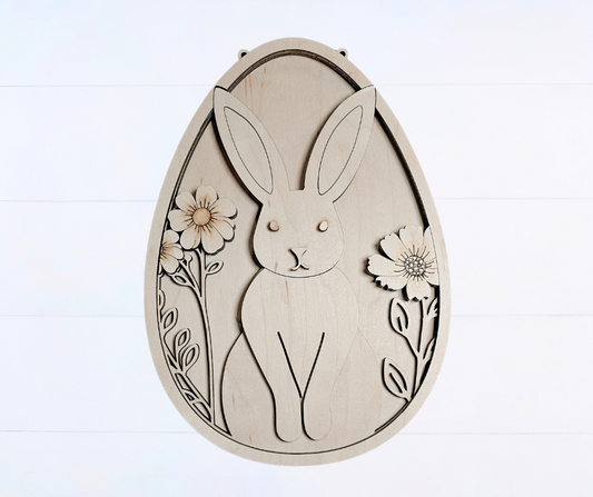 Easter Bunny Door Hanger DIY Blank