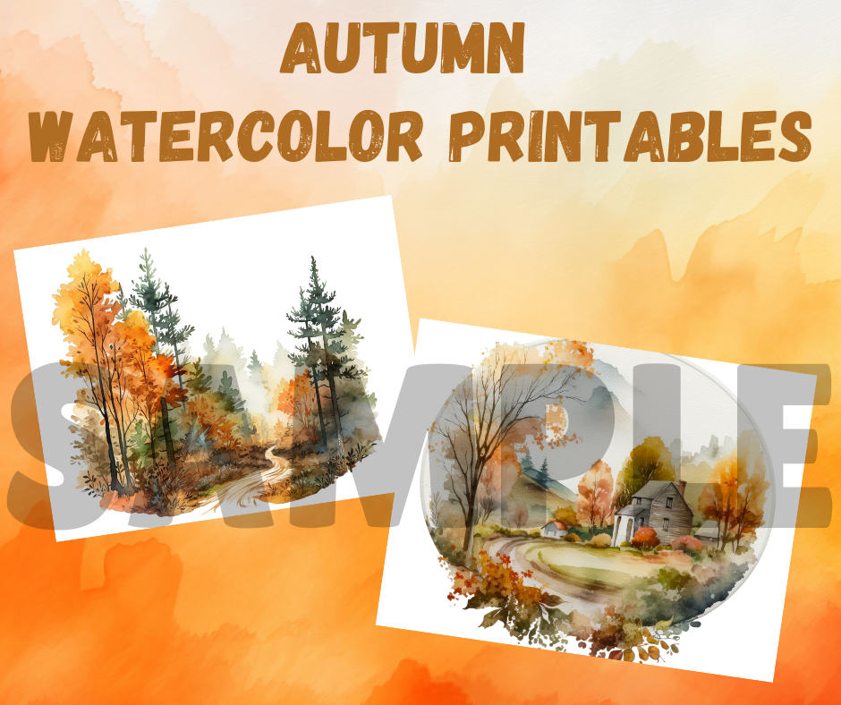 Autumn Watercolor Printables