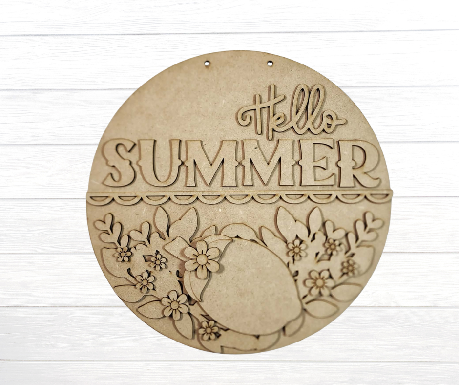 Hello Summer Round Hanger