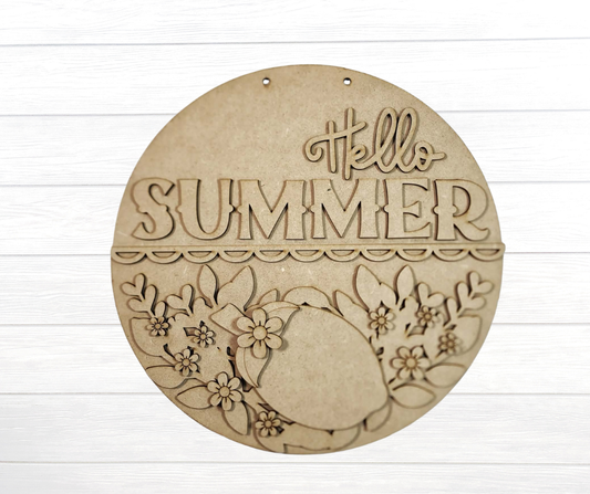 Hello Summer Round Hanger