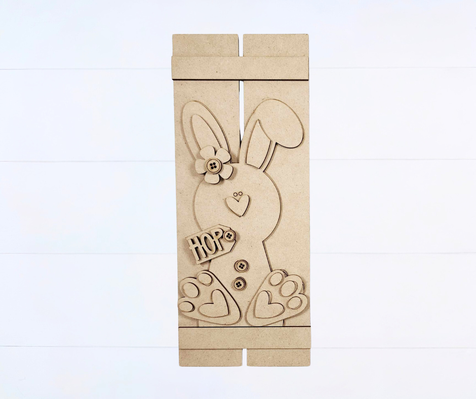 Primitive Easter Bunny Pallet Sign DIY Blank