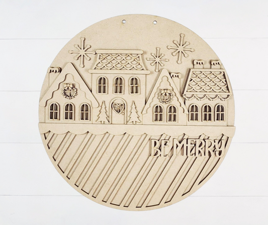 Be Merry Victorian Gingerbread Door Hanger