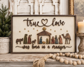 True Love Born in a Manger Large Plaque
