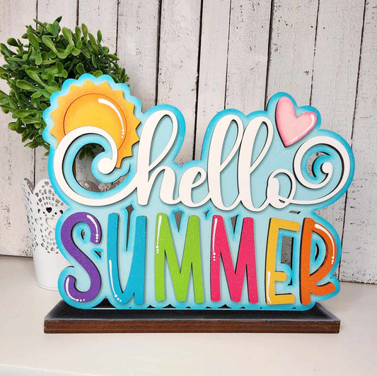 Hello Summer Shelf Sitter DIY KIT