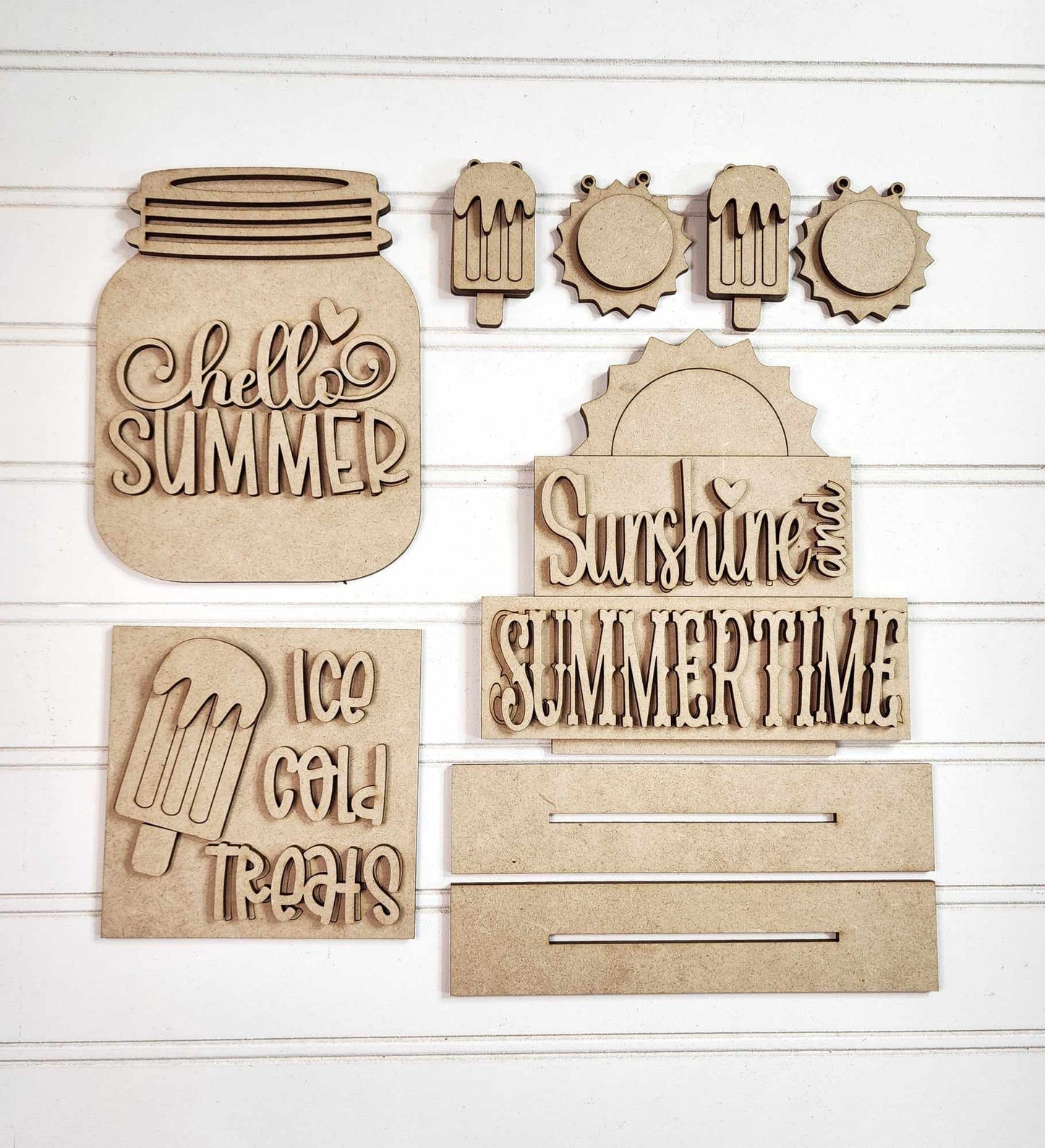 Hello Summertime Tiered Tray Set DIY KIT