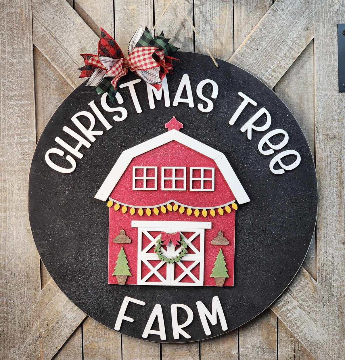Country Christmas Door Hanger